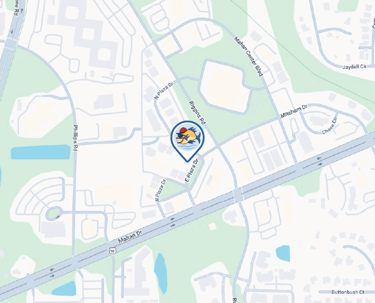 Map view of Apalachee Bay Family Dental in Tallahassee, FL.